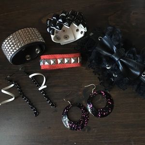 HOT TOPIC jewelry and wrist cuff bundle